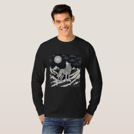 Night Wolf Howl - Moonlight & Forest esthetiek T-shirt