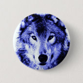 Night Wolf Ronde Button 5,7 Cm (Voorkant)