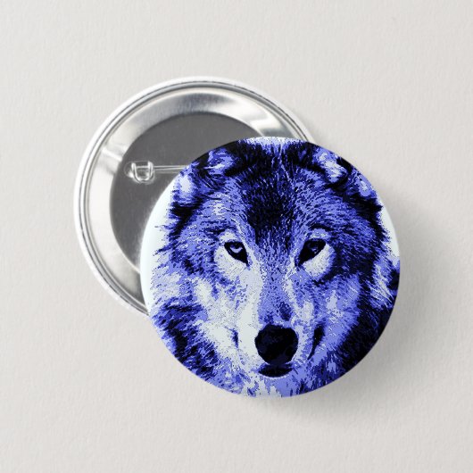 Night Wolf Ronde Button 5,7 Cm (Voorkant /achterkant)