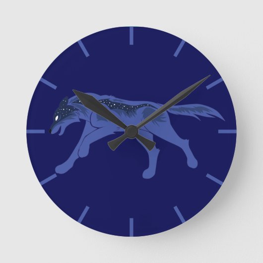 Night Wolf Ronde Klok (Voorkant)