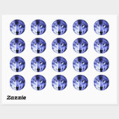 Night Wolf Ronde Sticker (Vel)