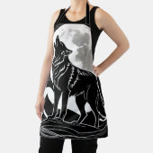 Night Wolf Silhouette Design Schort (Insitu)