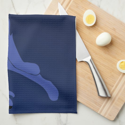 Night Wolf Theedoek (Quarter Fold)