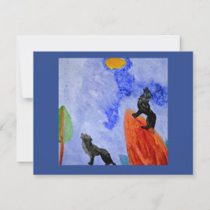 Night Wolves Magische Postkaart