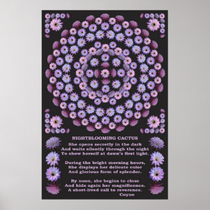 NIGHTBLOOM MANDALA 3 MET POEM POSTER