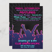 Nightclub Dance Rave Sjabloon Kaart (Voorkant / Achterkant)