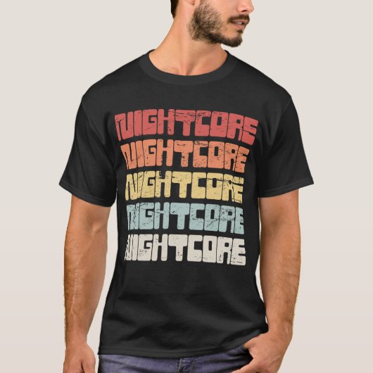  NIGHTCORE-muziektekst T-shirt (Voorkant)