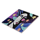 Nightfall Abstract digitaal schilderen Tegeltje (Zijkant)