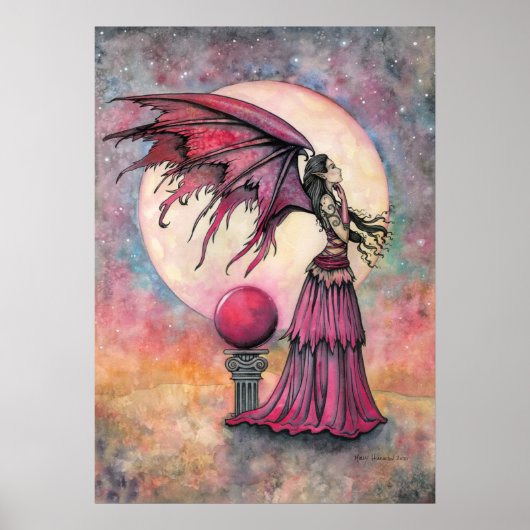 Nightfall Fairy Fantasy Art van Molly Harrison Poster (Voorkant)