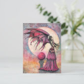 Nightfall Fantasy Fairy Art beroemd gemaakt door M Briefkaart (Staand voorkant)