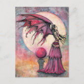 Nightfall Fantasy Fairy Art beroemd gemaakt door M Briefkaart (Voorkant)