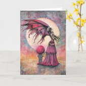 Nightfall Fantasy Fairy Art Kaart beroemd gemaakt  (Gele Bloem)