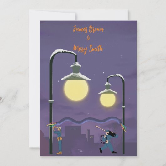 Nightfall Lovecraft bruiloft Kaart (Voorkant)