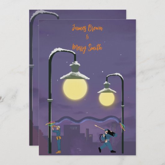 Nightfall Lovecraft bruiloft Kaart (Voorkant / Achterkant)