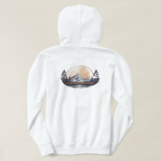 Nightfall Mountain Majesty-trui Hoodie (Design achterkant)