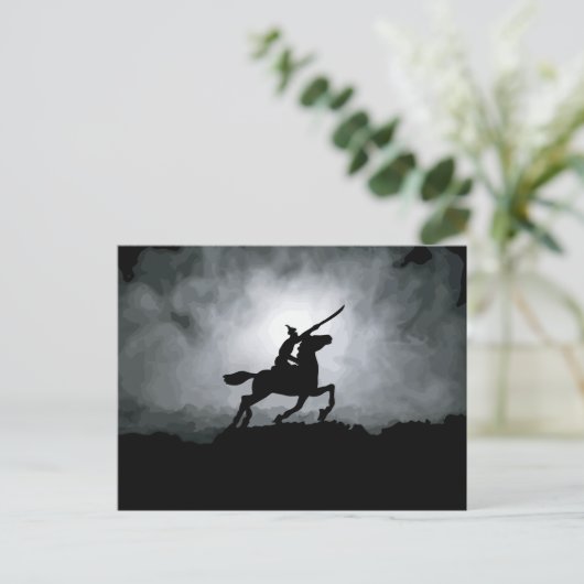 Nightfall Triumph: Knight in Fog Briefkaart (Staand voorkant)