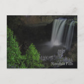 "Nightfall/Waterfall" — Noccalula-Herfsten Briefkaart (Voorkant)