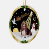 NightFlight - Basset Hound Keramisch Ornament (Rechts)