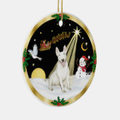 NightFlight-  Bull Terrier Keramisch Ornament (Rechts)