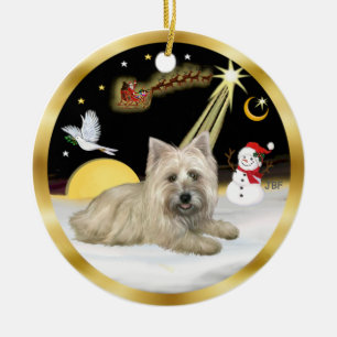 NightFlight - Cairn Terrier Keramisch Ornament