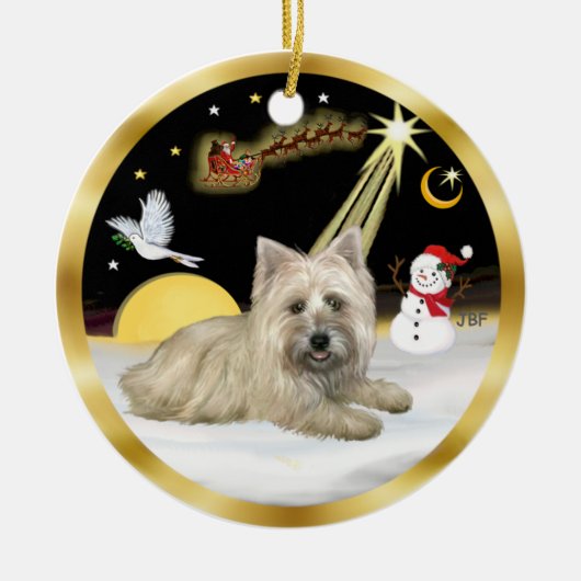 NightFlight- Cairn Terrier Keramisch Ornament (Voorkant)