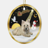 NightFlight- Cairn Terrier Keramisch Ornament (Links)