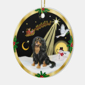 NightFlight - Cavalier King Charles (zwart-bruin) Keramisch Ornament (Links)