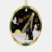 NightFlight- Dobermann Pincher Keramisch Ornament (Rechts)