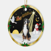 NightFlight- Grote Zwitserse Berghond Keramisch Ornament (Links)