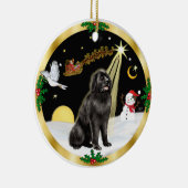 NightFlight- Newfoundlander Keramisch Ornament (Rechts)