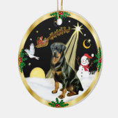 NightFlight- Rottweiler Keramisch Ornament (Links)