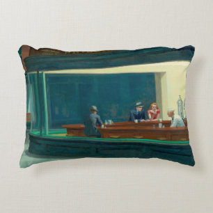 Nighthawks 1942 beroemd gemaakt door Edward Hopper Accent Kussen