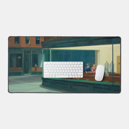 Nighthawks 1942 beroemd gemaakt door Edward Hopper Bureaumat (Keyboard & Muis)