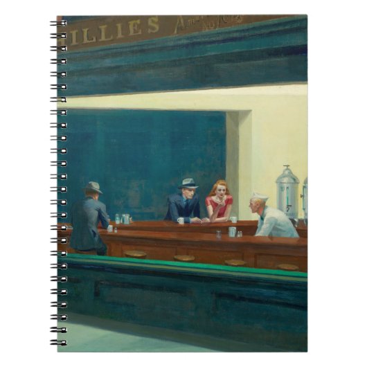 Nighthawks 1942 beroemd gemaakt door Edward Hopper Notitieboek (Voorkant)