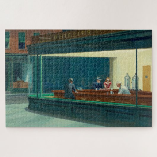 Nighthawks 1942 door Edward Hopper Legpuzzel (Horizontaal)