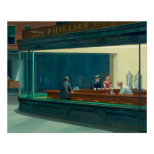 Nighthawks 1942 door Edward Hopper Perfect Poster