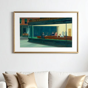 Nighthawks 1942 door Edward Hopper Perfect Poster