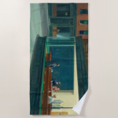 Nighthawks 1942 door Edward Hopper Strandlaken (Voorkant)