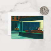 Nighthawks, 1942, ingediend door Edward Hopper Notitiekaartje (Voorkant / Achterkant in situ)
