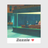 Nighthawks, 1942, ingediend door Edward Hopper Sticker (Vel)