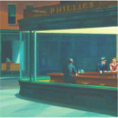 Nighthawks, 1942, ingediend door Edward Hopper Sticker (Voorkant)