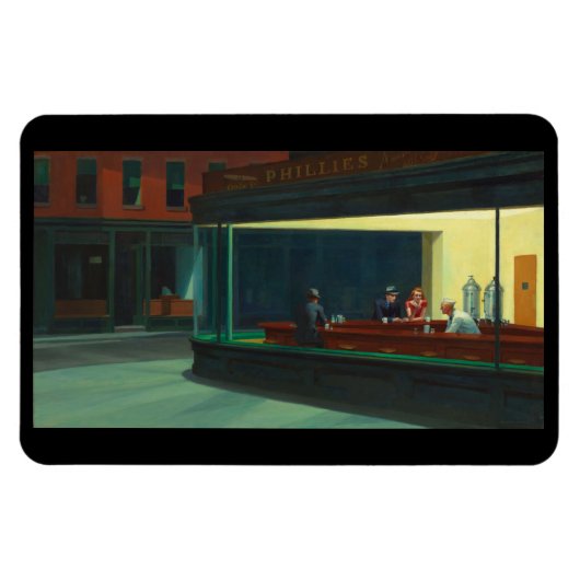 "Nighthawks" door Edward Hopper Magneet (Horizontaal)