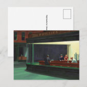 Nighthawks ~ Edward Hopper 1942 Briefkaart (Voorkant / Achterkant)