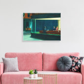 Nighthawks Edward Hopper Canvas Afdruk (Insitu (Woonkamer))