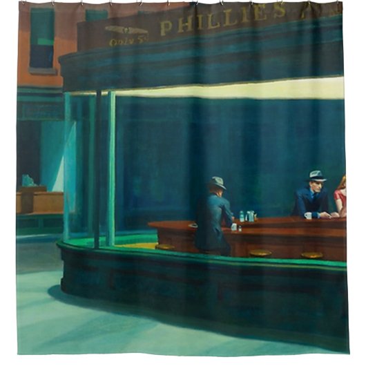 Nighthawks Edward Hopper Douchegordijn (Voorkant)