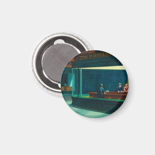 Nighthawks Edward Hopper Magneet (Voorkant / Achterkant)