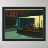 "Nighthawks" Edward Hopper Poster (Voorkant)