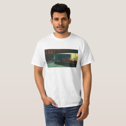 Nighthawks - Edward Hopper T-shirt (Voorkant volledig)