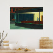 Nighthawks - Empty diner - Edward Hopper -  Poster (Keuken)