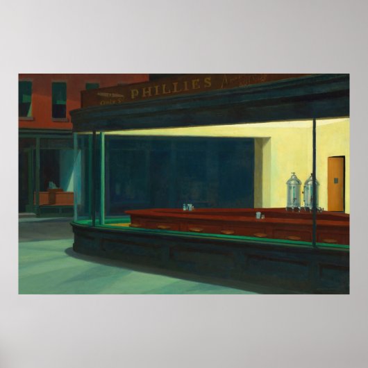 Nighthawks - Empty diner - Edward Hopper -  Poster (Voorkant)
